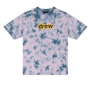 Drew House Lavender & Blue Tie-Dye Logo T-Shirt | Unisex Streetwear